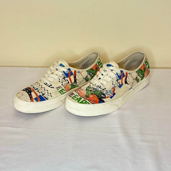 Vans Authentic Eco Theory Sneaker Women's 9.5 | Multicolor Graphic Design | EUC - Picture 5 of 9